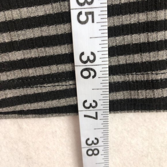 Como Vintage NWT Women's Size X-Small Black Grey Striped V-Neck Collared Dress - Picture 5 of 10